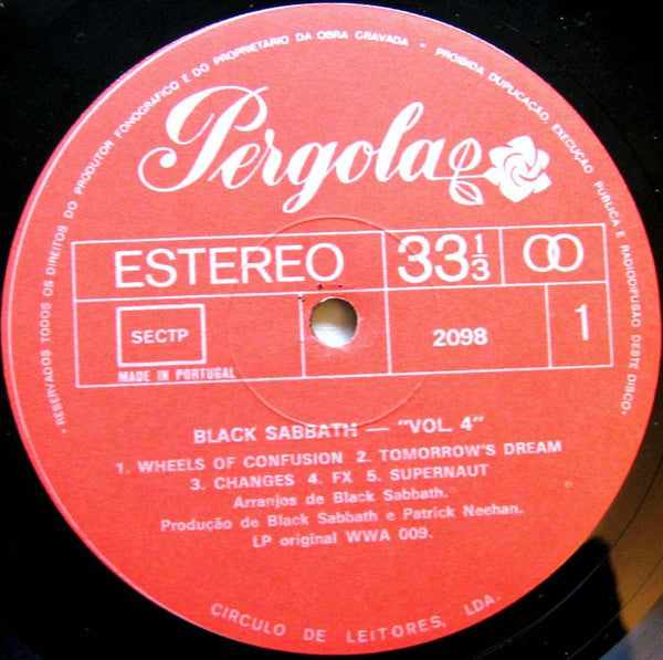 Black Sabbath : Black Sabbath Vol 4 (LP, Album, Club, RE)