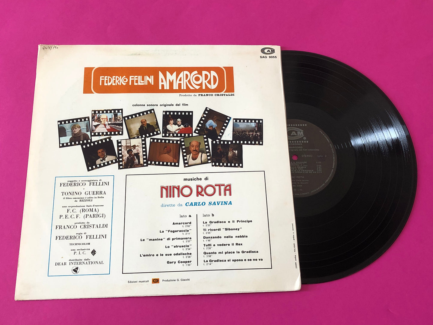 Nino Rota : Amarcord (Colonna Sonora Originale Del Film) (LP, Album)