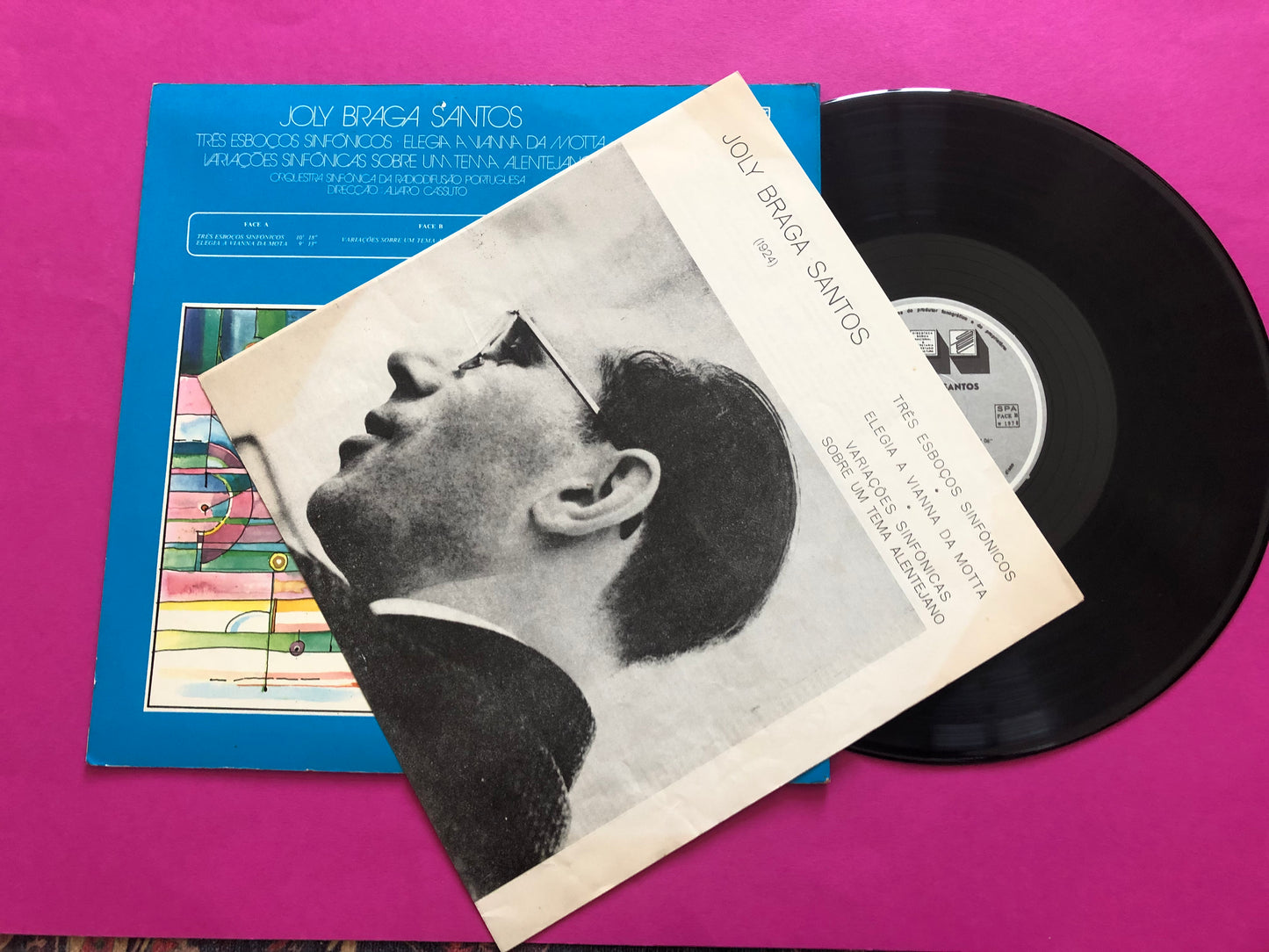 Joly Braga Santos – Orquestra Sinfónica da RDP, Álvaro Cassuto : Três Esboços Sinfónicos • Elegia A Vianna Da Motta • Variações Sinfónicas Sobre Um Tema Alentejano (LP,Album)