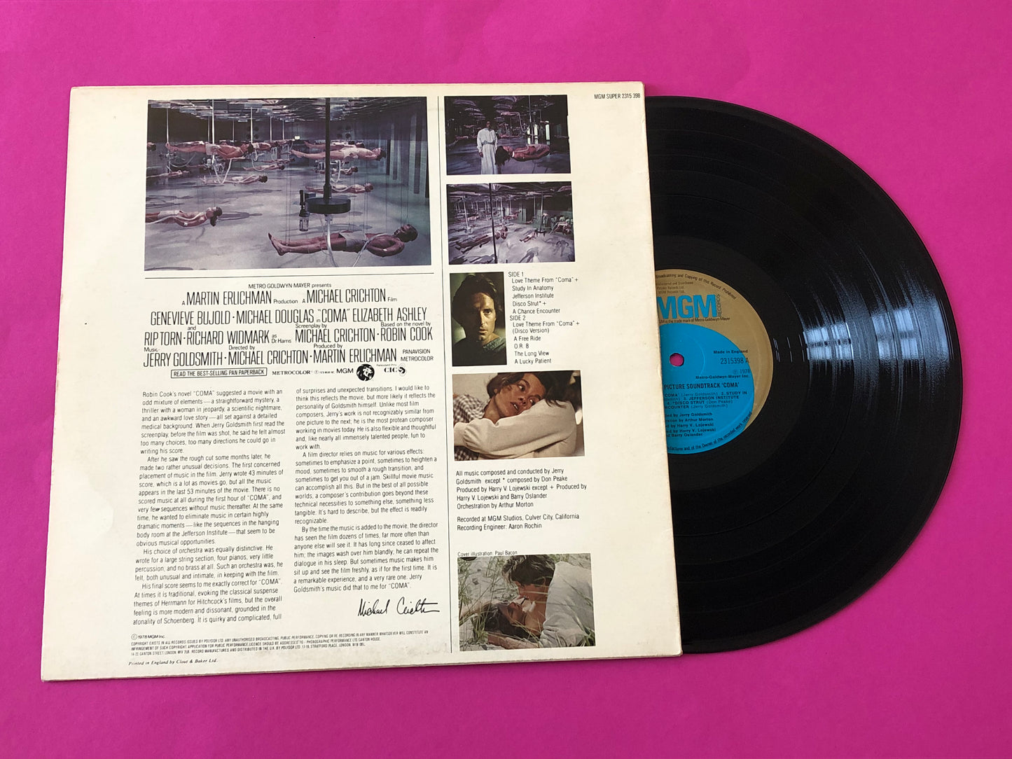Jerry Goldsmith : Coma (Original Motion Picture Soundtrack) (LP)