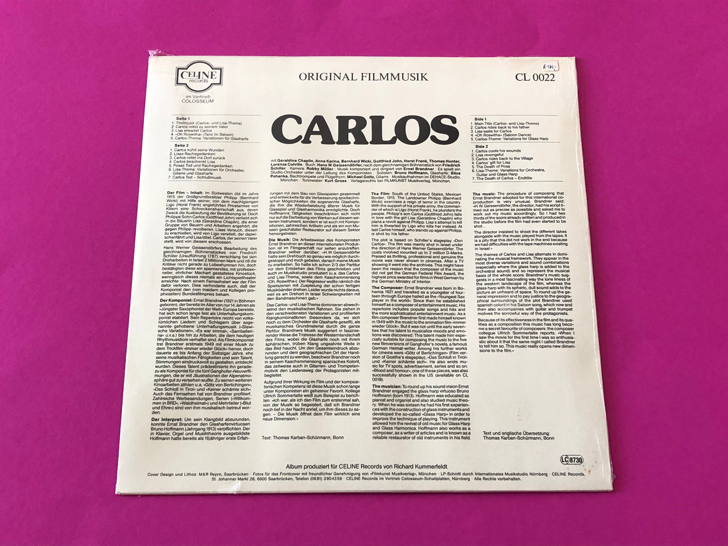 Ernst Brandner : Carlos - Original Filmmusik (LP, Album)