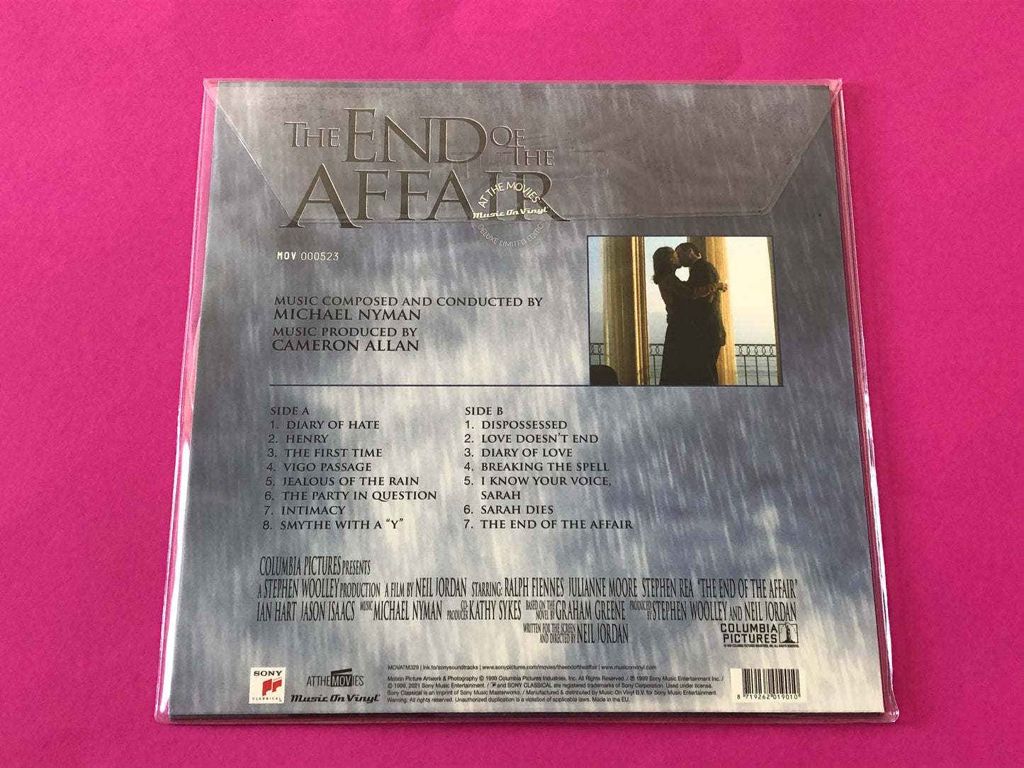 Michael Nyman : The End Of The Affair (A Film By Neil Jordan) (Original Motion Picture Soundtrack) (LP, Ltd, Num, RE, Ora)
