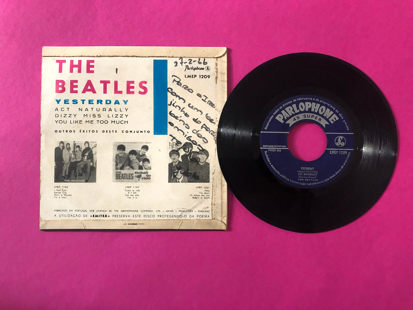 The Beatles : Yesterday (7", EP)