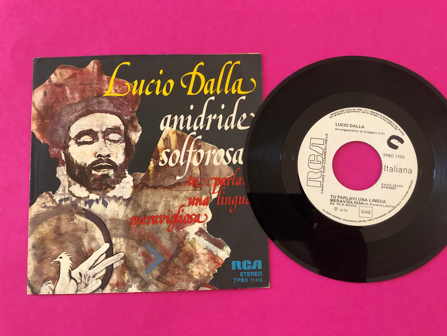 Lucio Dalla : Anidride Solforosa (7", Promo)