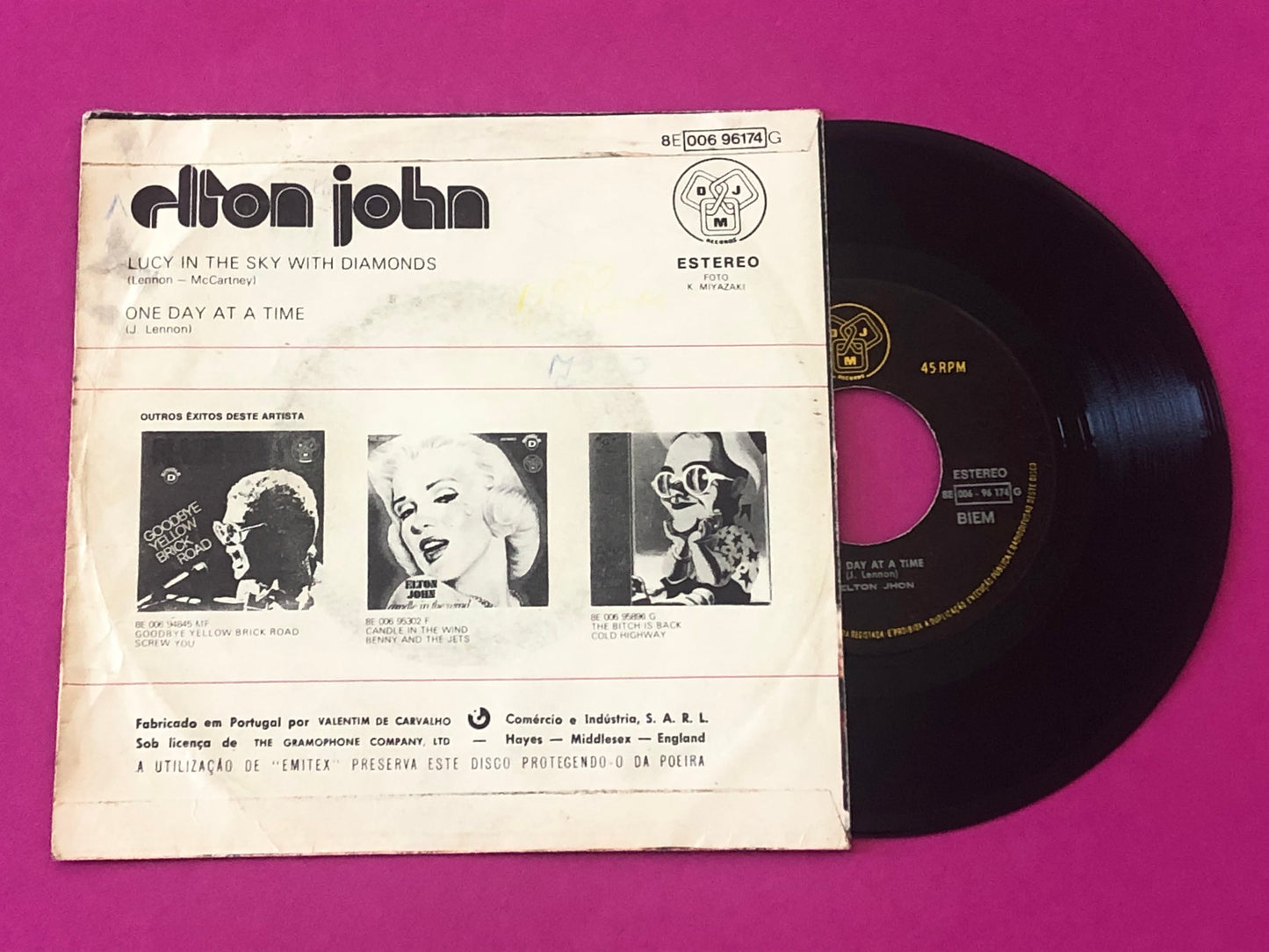 Elton John : Lucy In The Sky With Diamonds (7",45 RPM,Single,Stereo)
