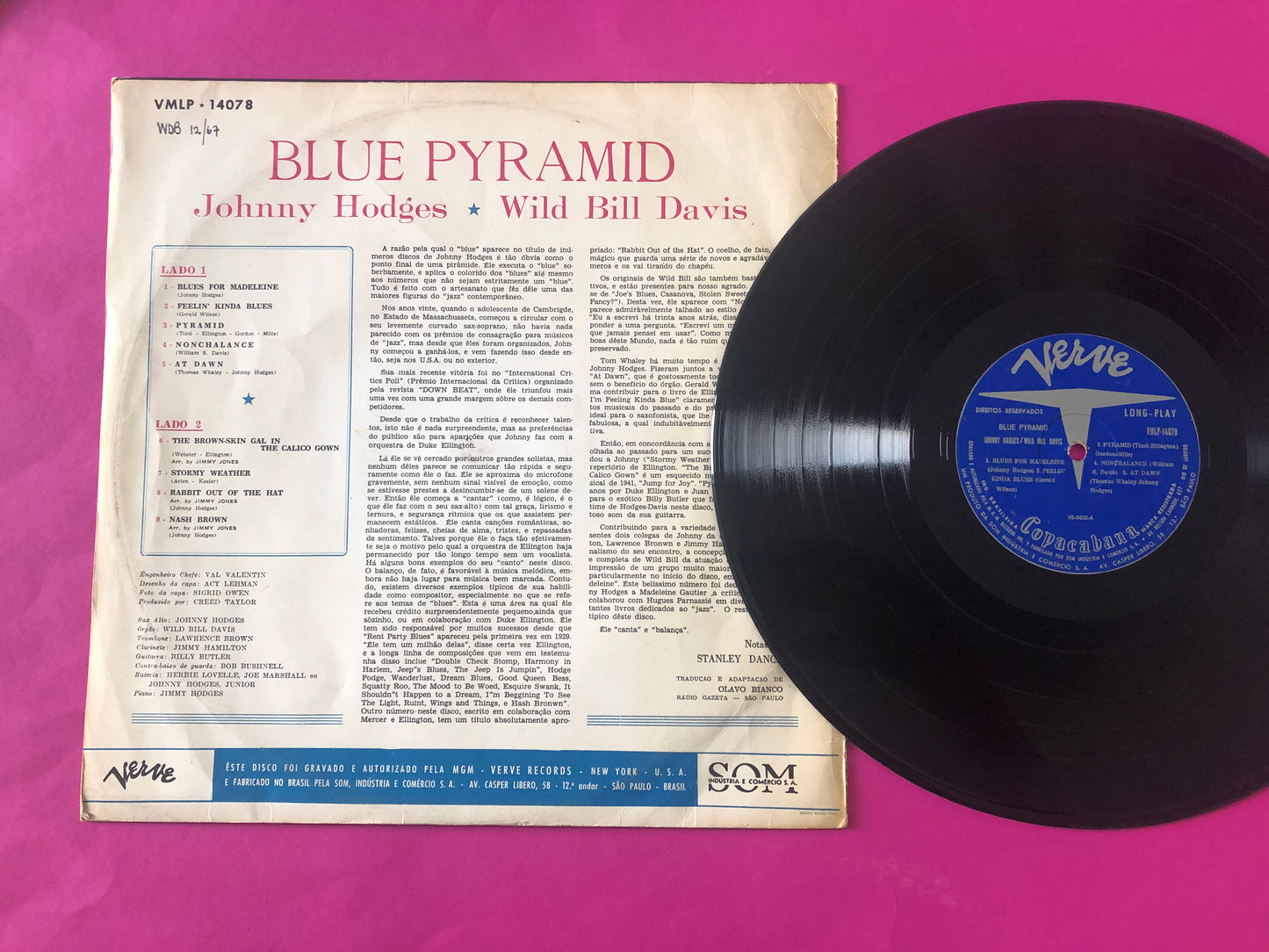 Johnny Hodges - Wild Bill Davis : Blue Pyramid (LP, Album, Mono)