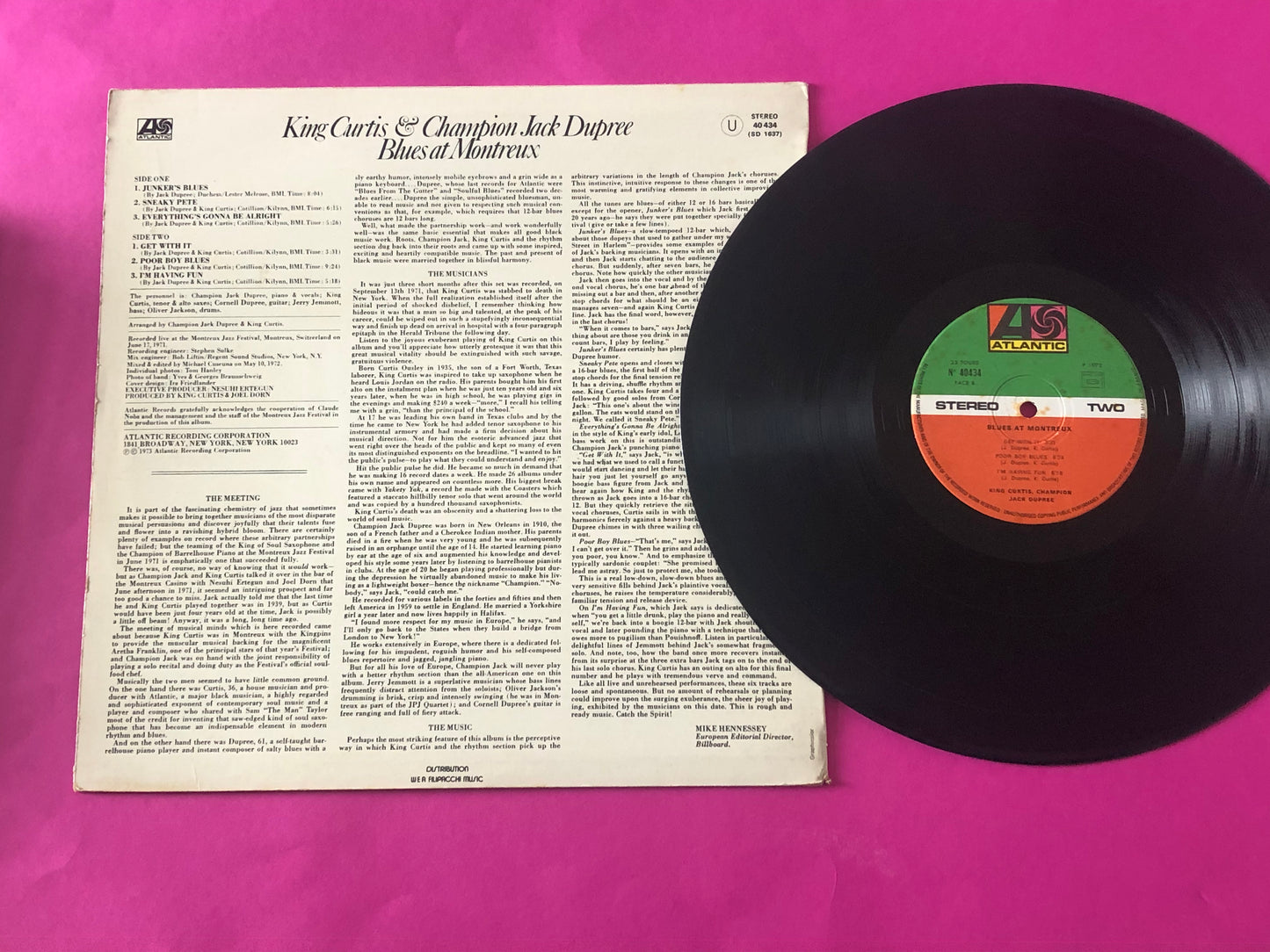 King Curtis & Champion Jack Dupree : Blues At Montreux (LP, Album)