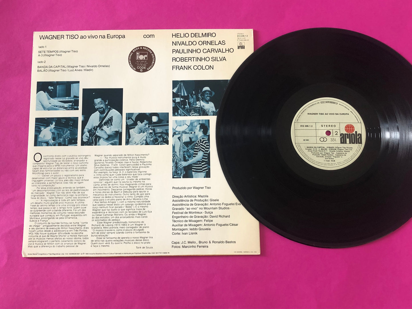 Wagner Tiso : Ao Vivo Na Europa (LP, Album, RE, RP)