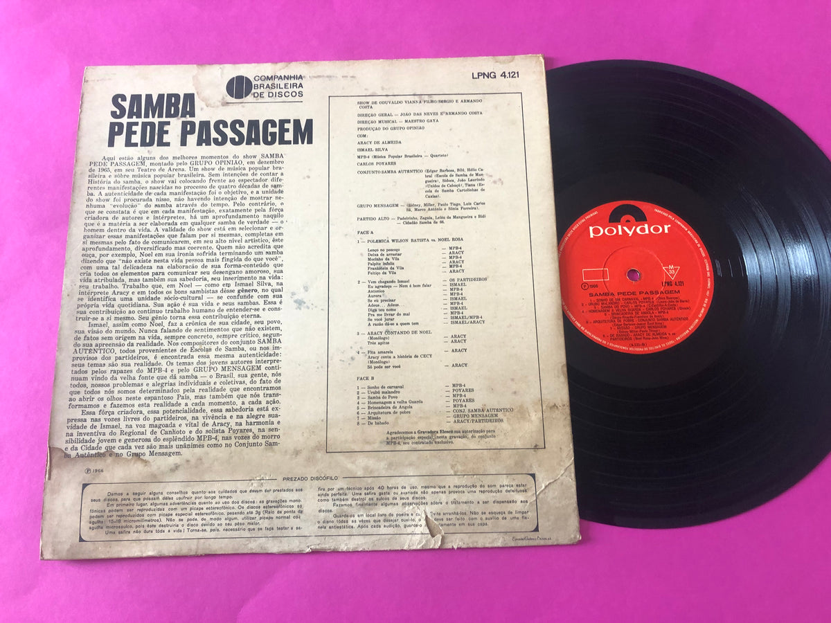 Aracy De Almeida, Ismael Silva, MPB4, Carlos Poyares, Conjunto Samba Autêntico, Grupo Mensagem, Os Partideiros : Samba Pede Passagem (LP, Album)