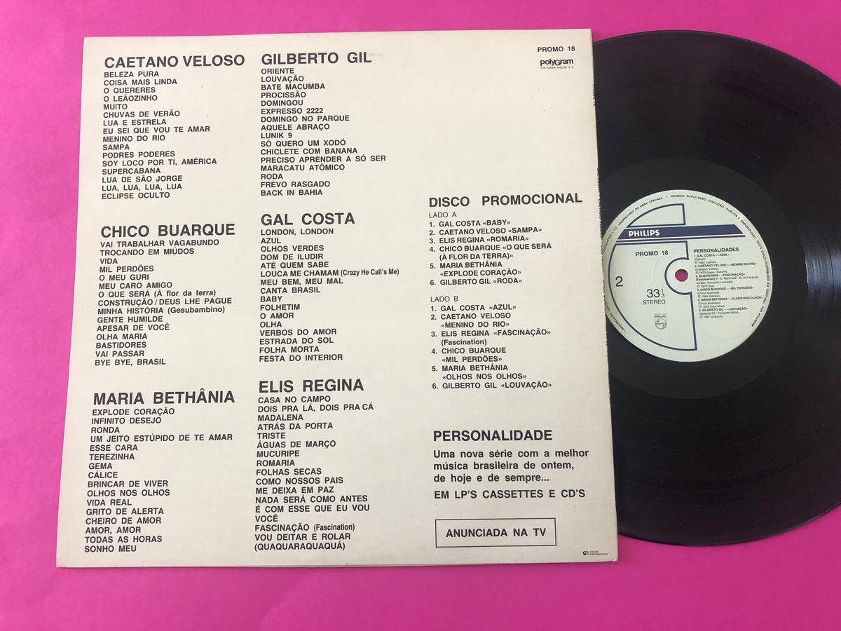 Caetano Veloso, Gilberto Gil, Gal Costa, Elis Regina, Chico Buarque, Maria Bethânia : Assuma Estas Personalidades (LP, Comp, Promo)