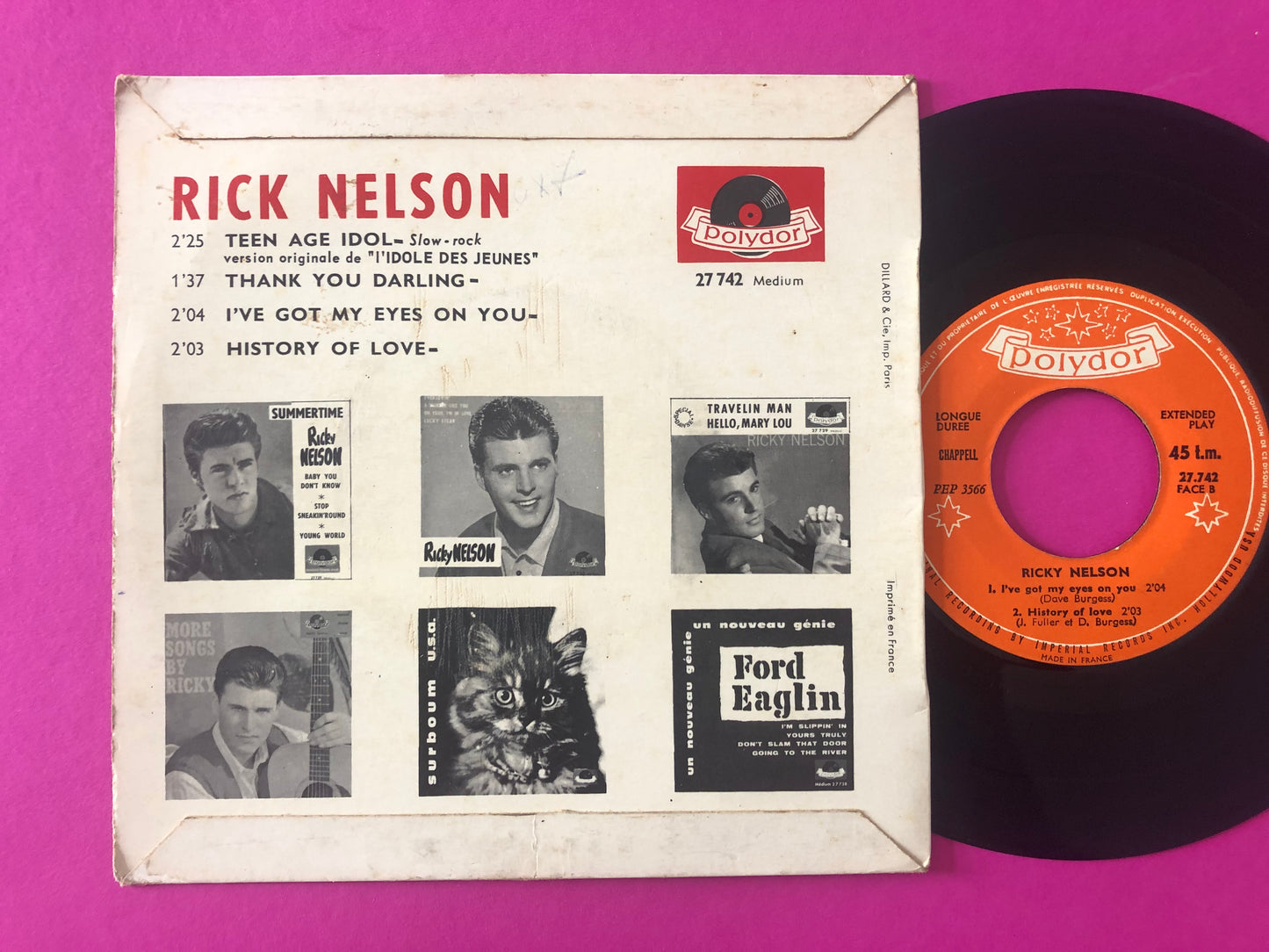 Ricky Nelson (2) : Version Originale De : L'Idole Des Jeunes (7", EP)
