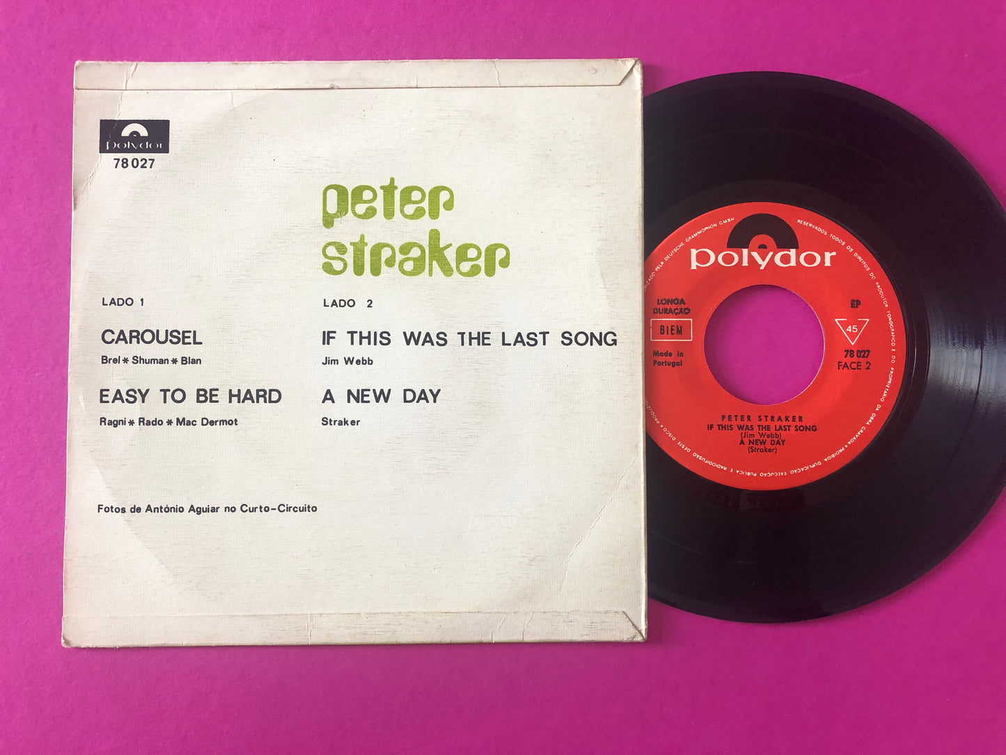 Peter Straker : Carousel/Easy To Be Hard/If This Was The Last Song/A New Day (7", EP)