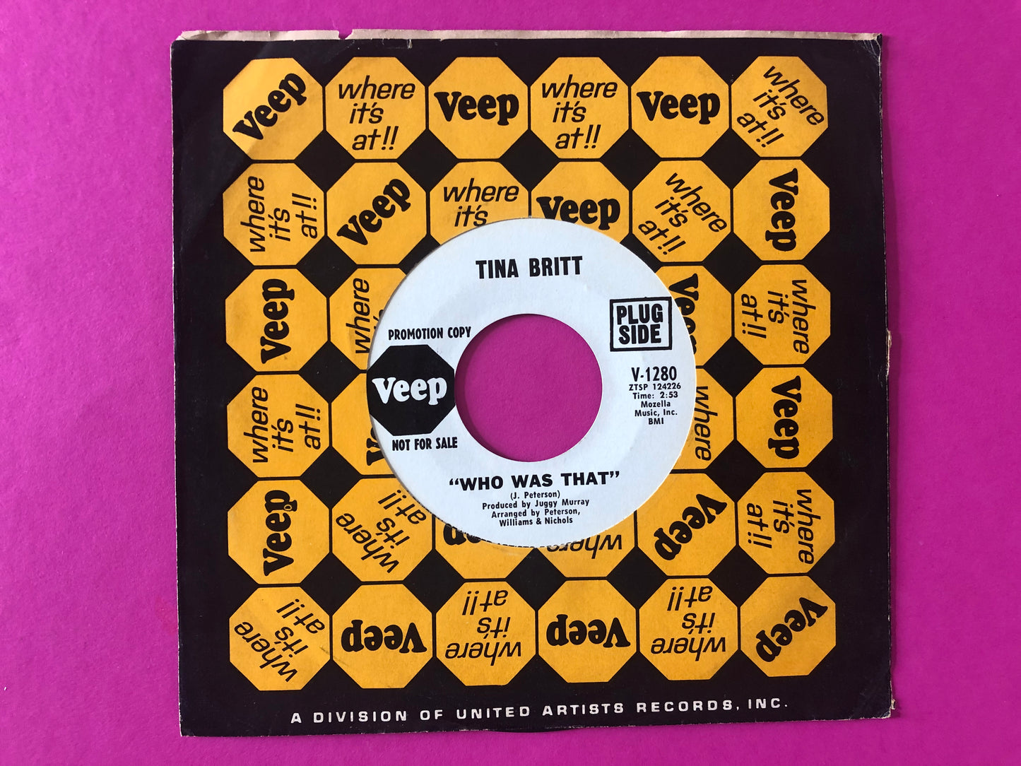 Tina Britt : Who Was That / I Found A New Love (7", Promo)