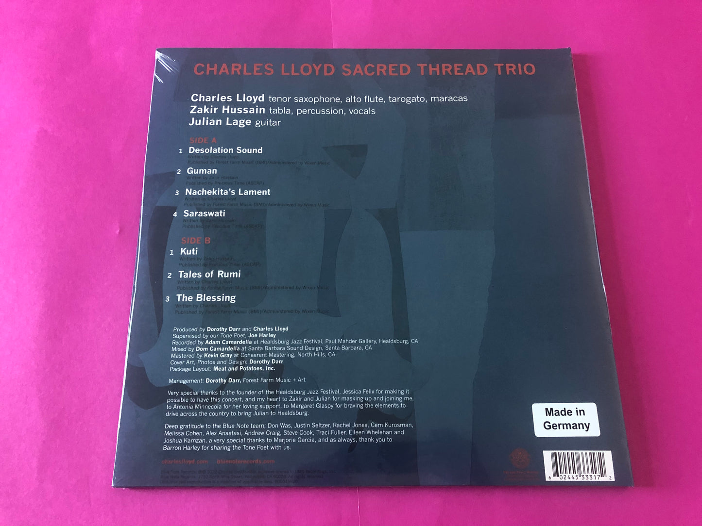 Charles Lloyd : Trios: Sacred Thread (LP,Album,Stereo)