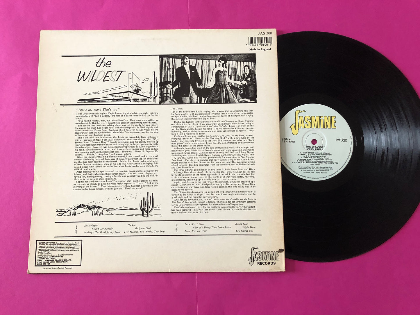 Louis Prima : The Wildest! (LP,Album,Mono,Reissue)