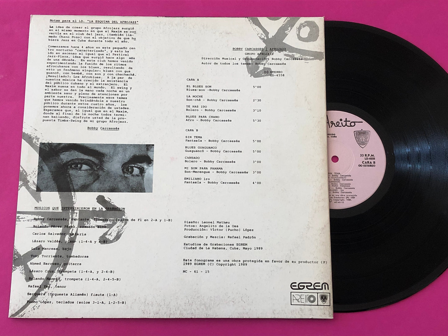 Bobby Carcassés y Grupo Afrojazz : La Esquina Del Afrojazz (LP,Album)