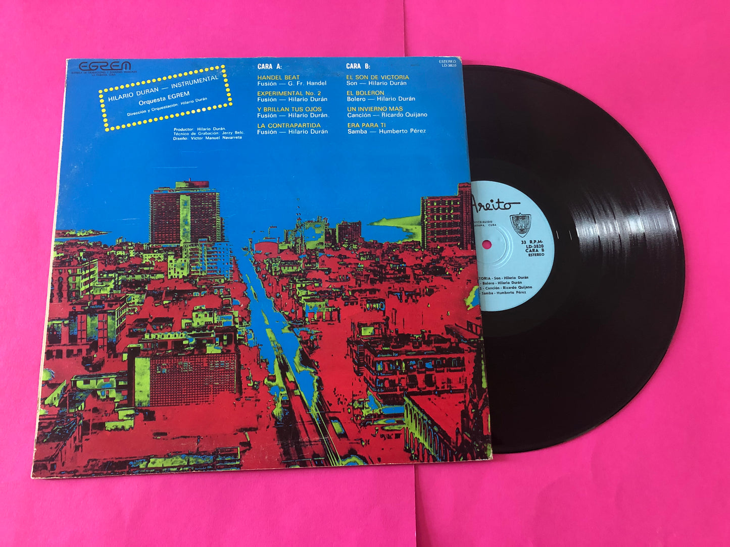 Hilario Durán : Habana 9 P.M. - Instrumental (LP,Album,Stereo)