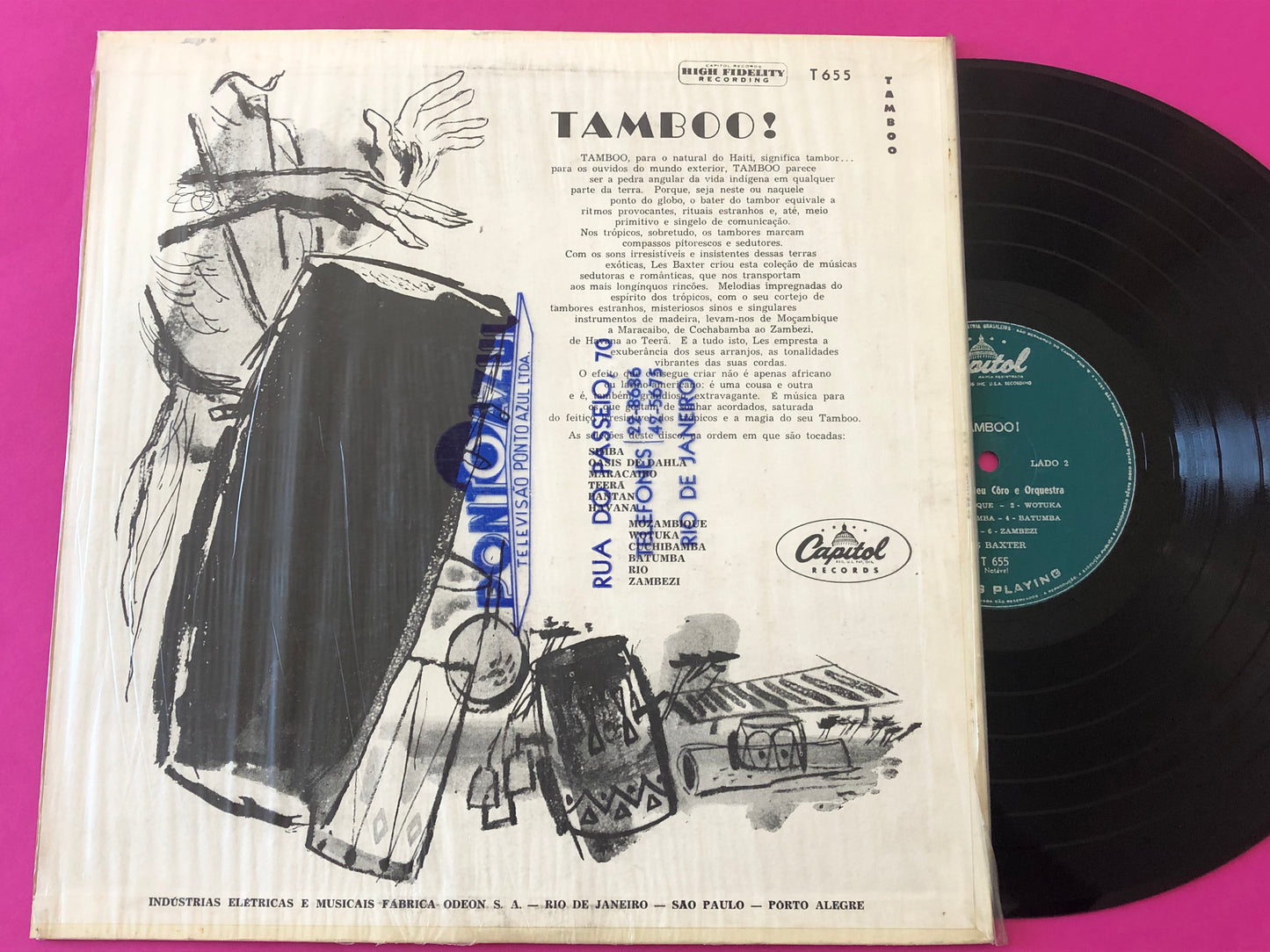 Les Baxter Seu Les Baxter Chorus E Les Baxter & His Orchestra : Tamboo! (LP,Album,Mono)