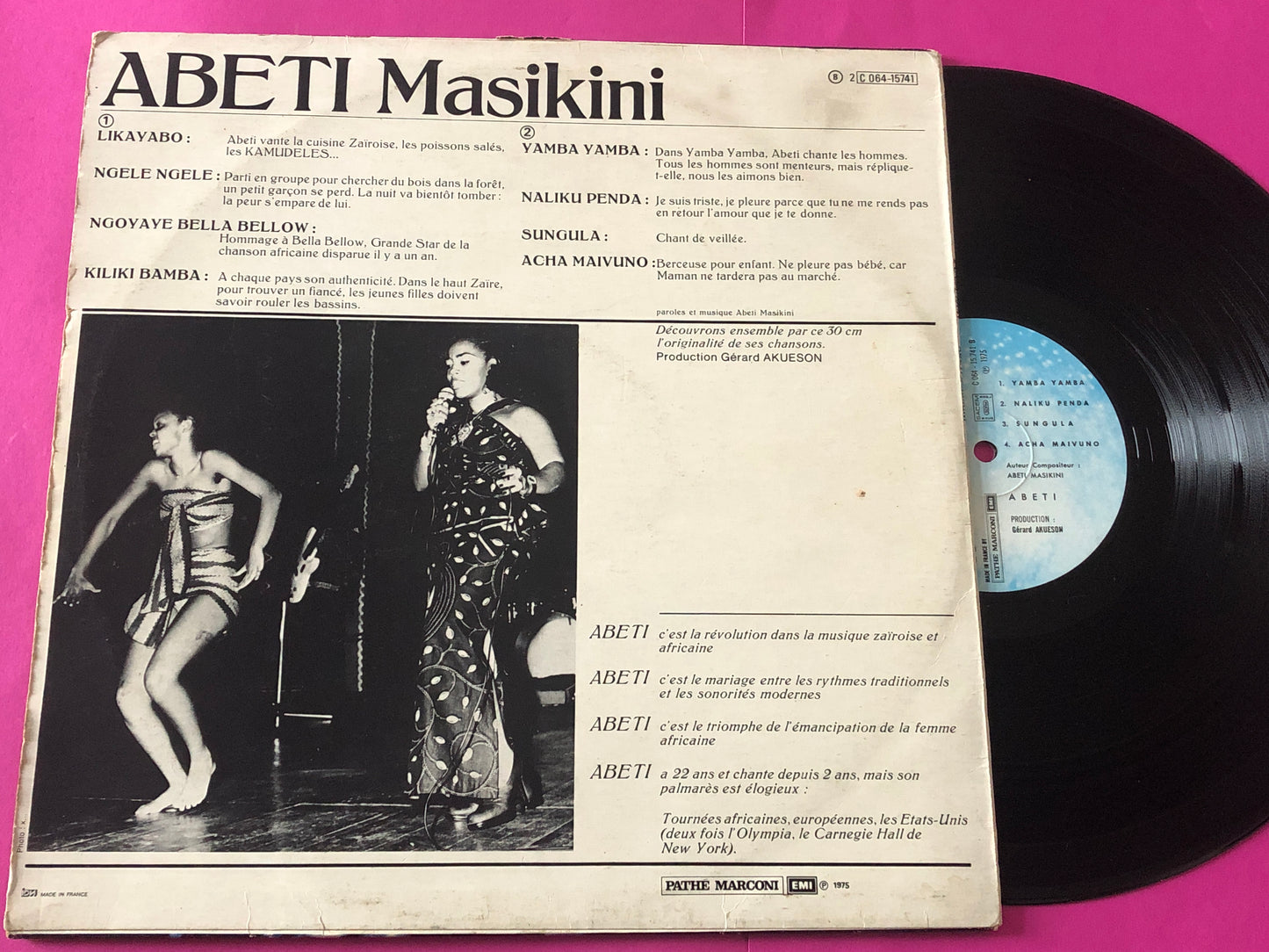 Abeti : Abeti Masikini La Voix Du Zaire L'Idole D'Afrique (LP,Album,Stereo)