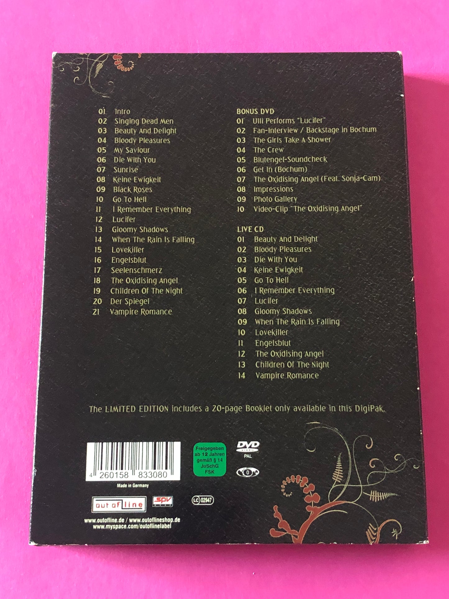 Blutengel : Moments Of Our Lives (2xDVD-V, PAL + CD, Album + Ltd, Dig)