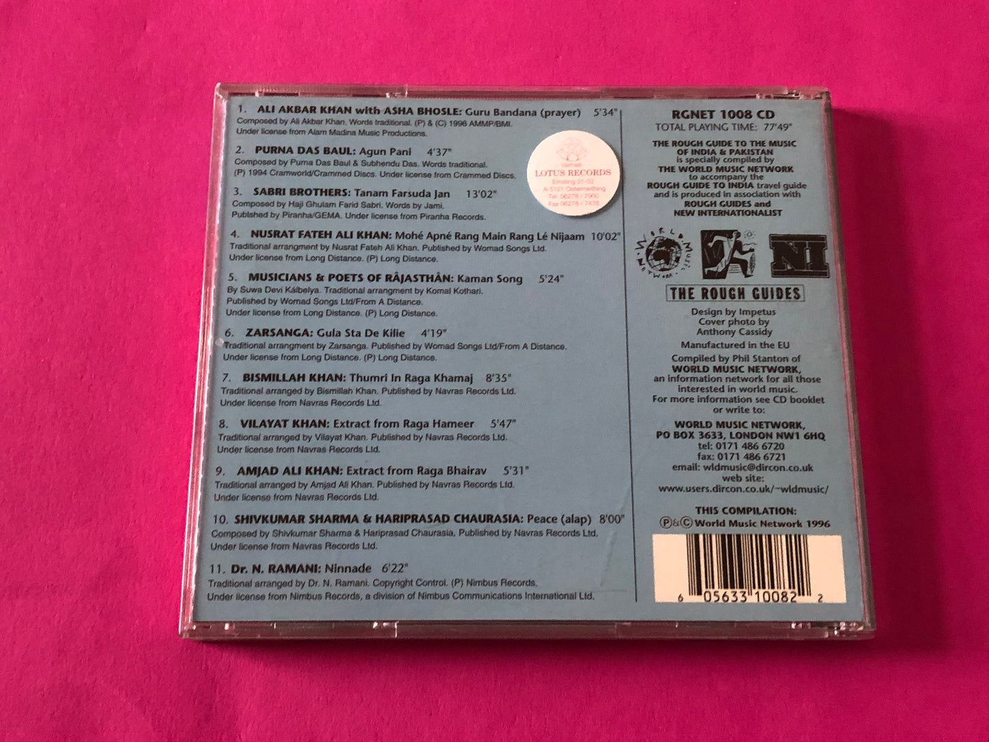Various : The Rough Guide To The Music Of India & Pakistan (CD, Comp)