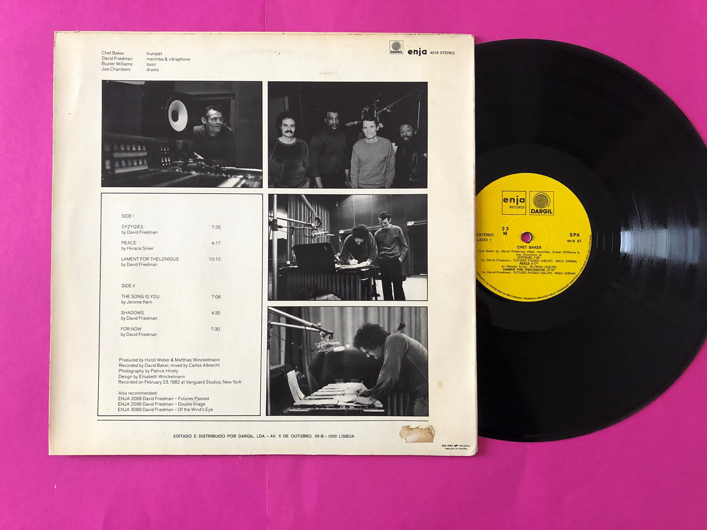 Chet Baker, David Friedman, Buster Williams, Joe Chambers : Peace (LP, Album)