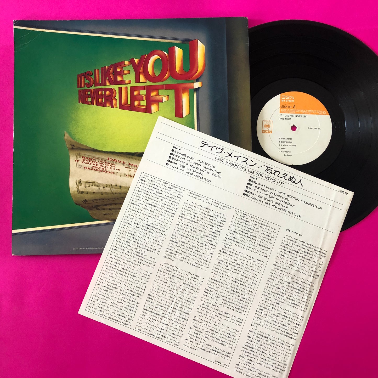 Dave Mason : It's Like You Never Left (LP, Album, RE, Gat)