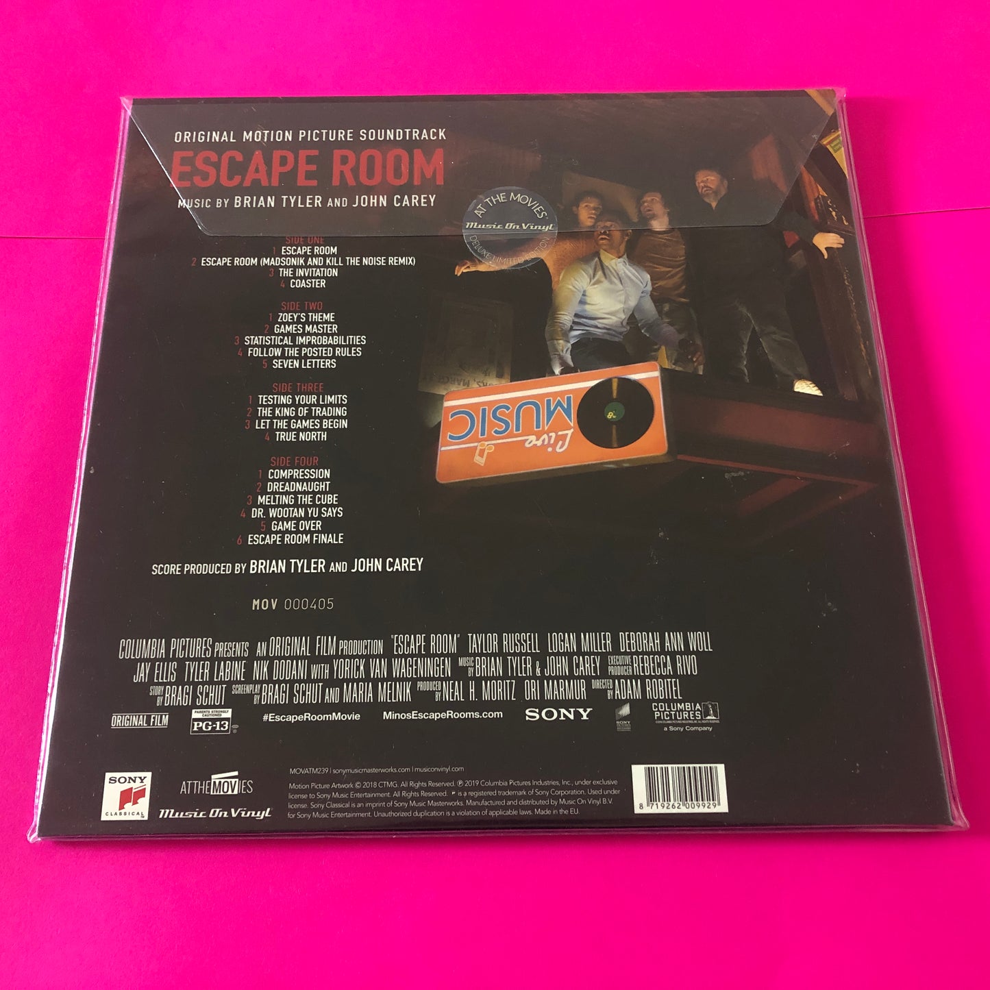 Brian Tyler And John Carey (13) : Escape Room (Original Motion Picture Soundtrack) (2xLP, Album, Ltd, Num, Red)