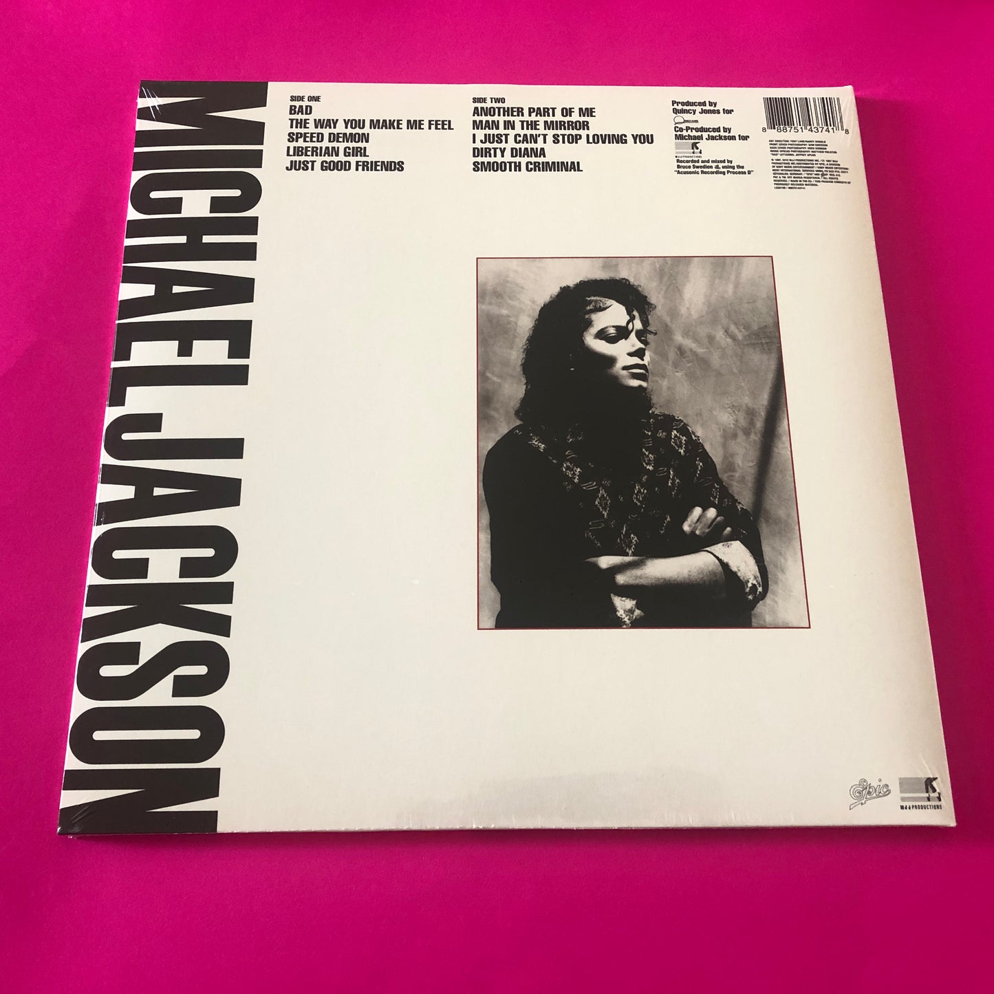 Michael Jackson : Bad (LP, Album, RE, RP, Gat)