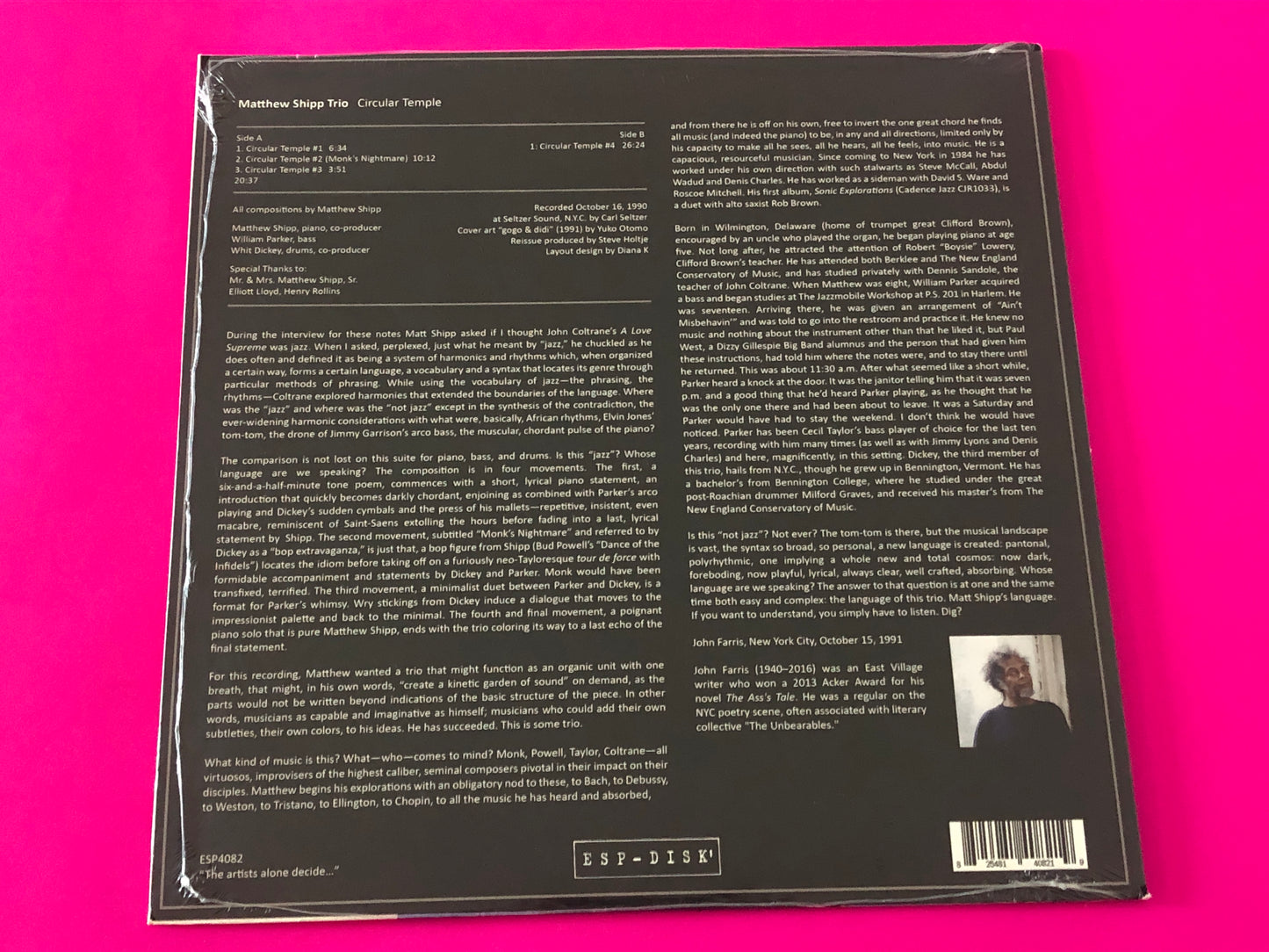 Matthew Shipp Trio : Circular Temple (LP, RE)