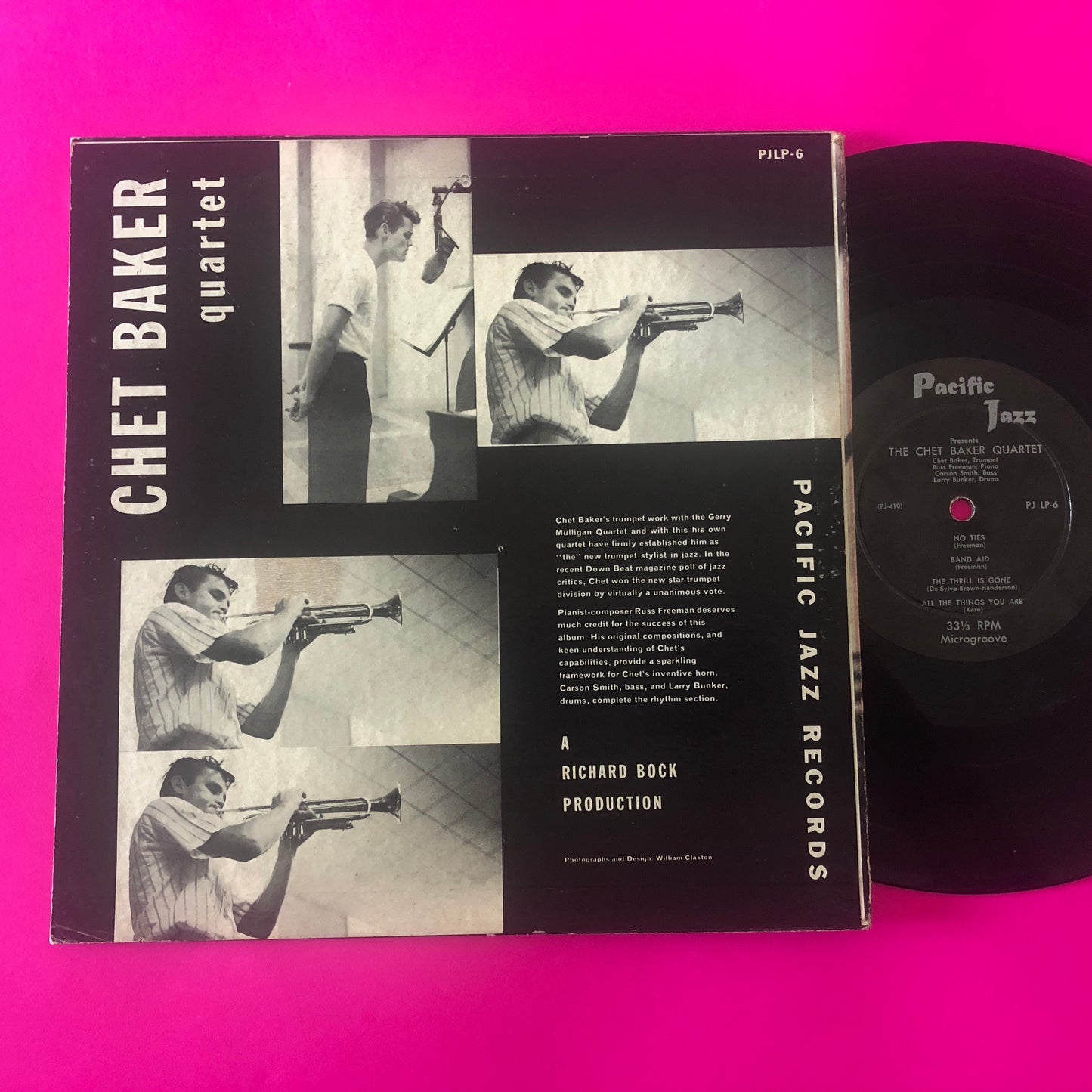 Chet Baker Quartet Featuring Russ Freeman : Chet Baker Quartet Featuring Russ Freeman (10", Album, Mono)