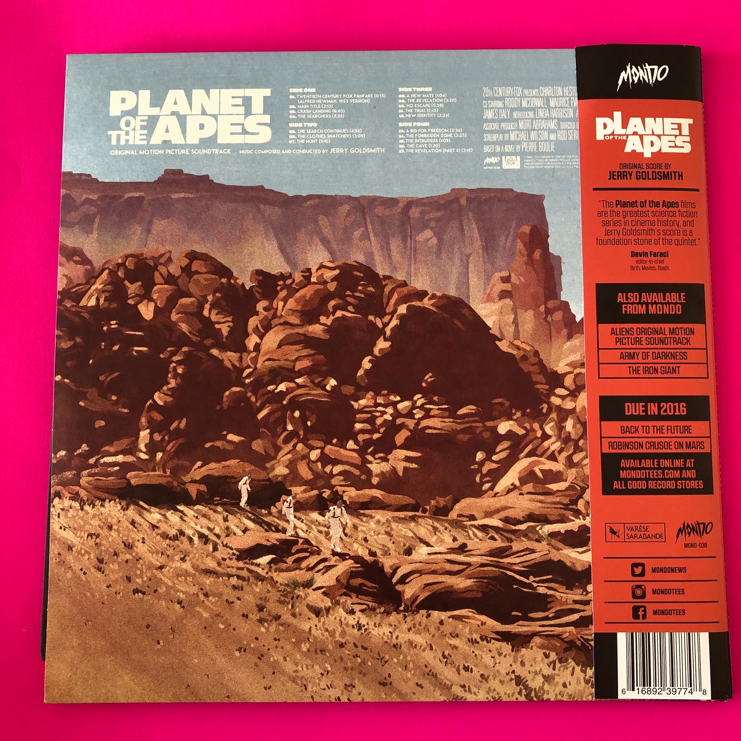 Jerry Goldsmith : Planet Of The Apes (Original Motion Picture Soundtrack) (2xLP, Album)