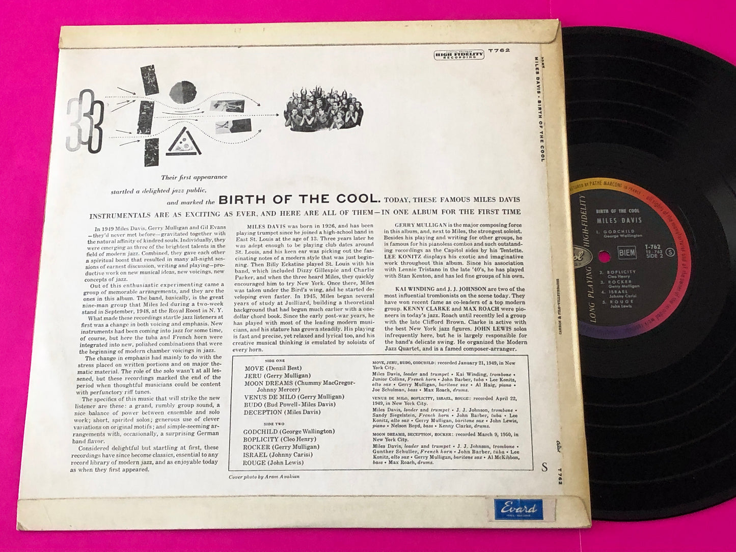 Miles Davis : Birth Of The Cool (LP, Album, Comp, Mono)