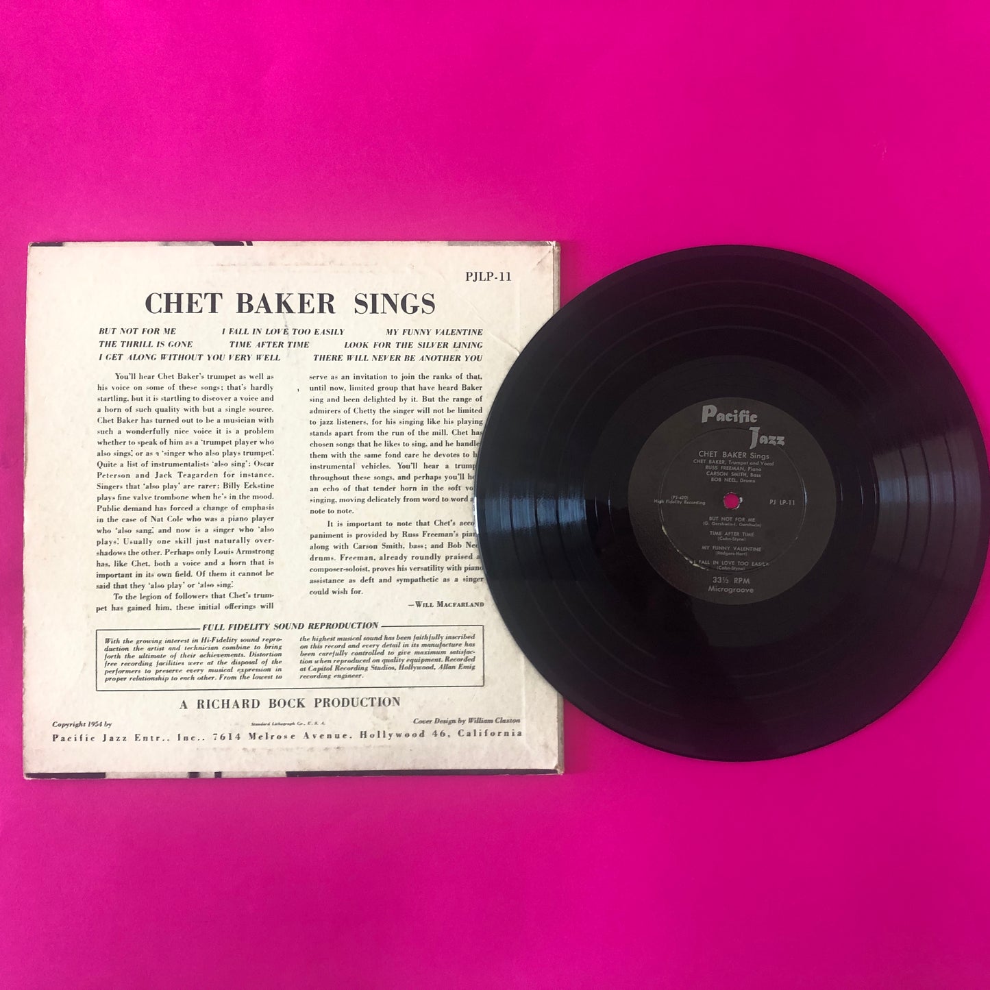 Chet Baker : Chet Baker Sings (10", Album, RP)