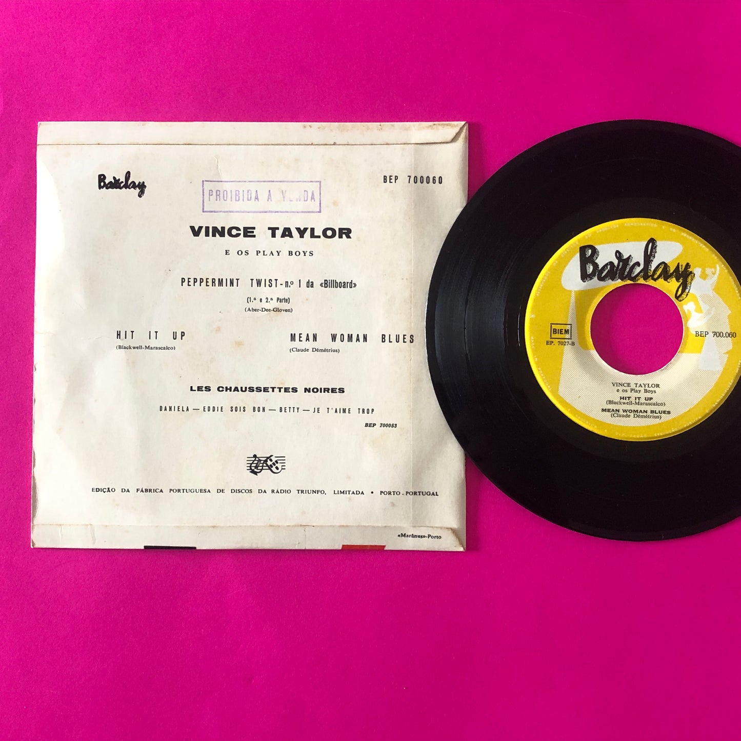 Vince Taylor And His Playboys : Peppermint Twist (7", EP, Mono)