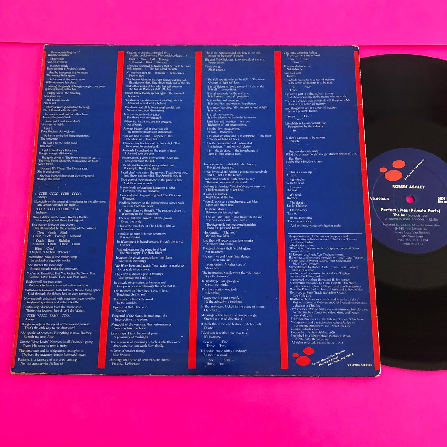 Robert Ashley : Perfect Lives (Private Parts): The Bar (LP)