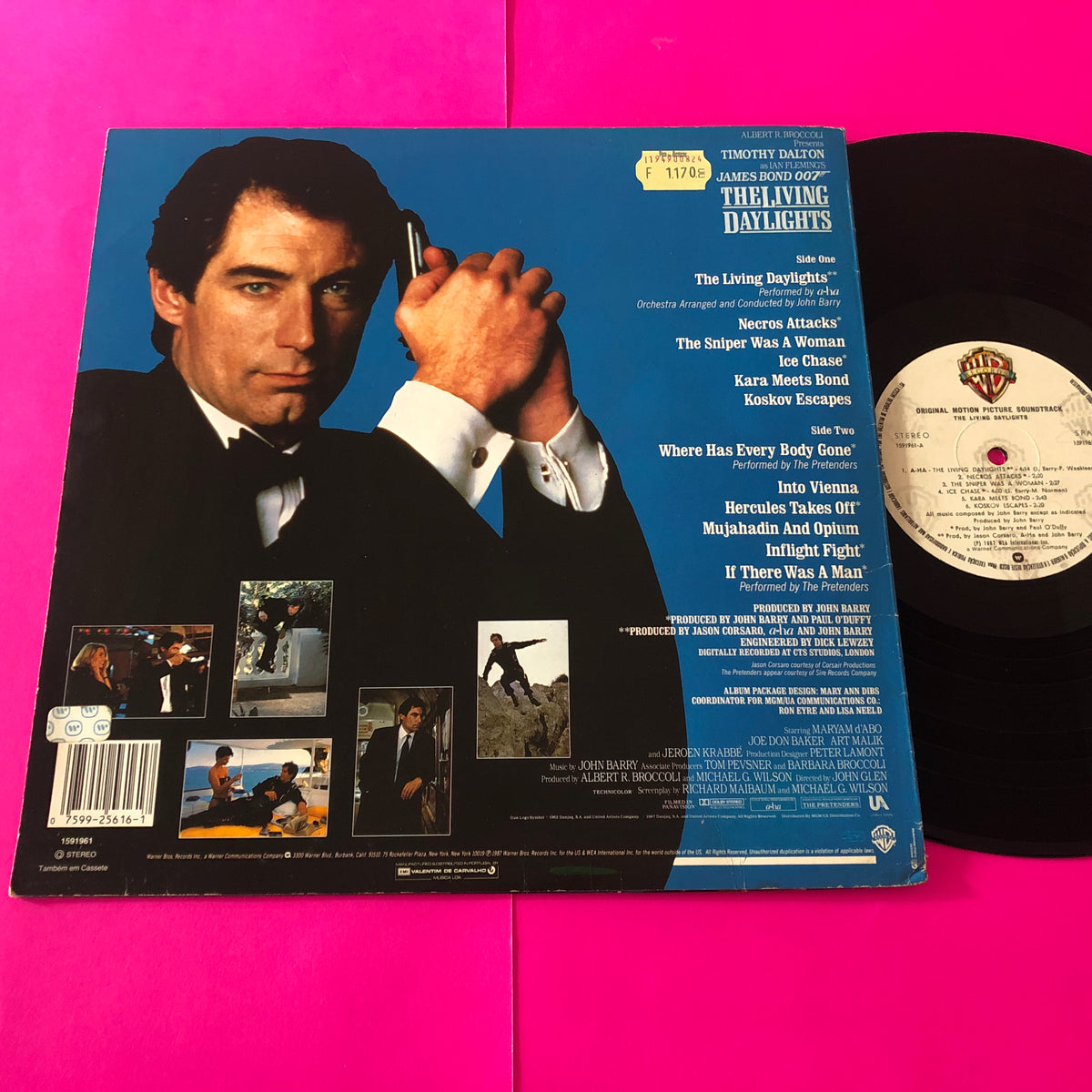John Barry, Various : The Living Daylights (Original Motion Picture Soundtrack) (LP, Album)