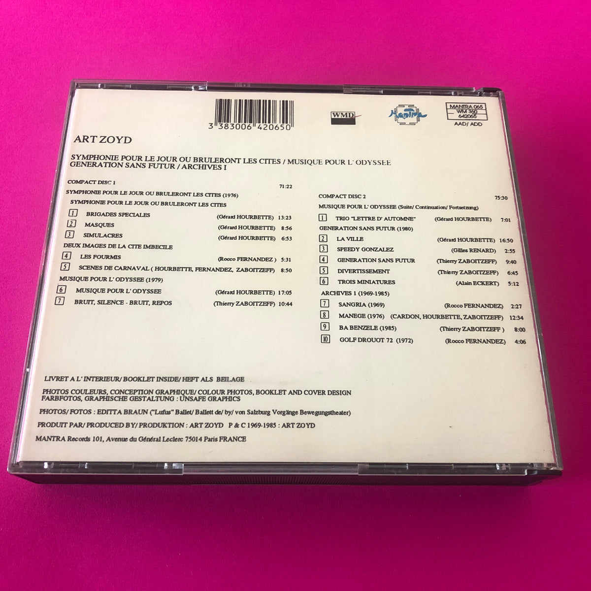 Art Zoyd : Symphonie Pour Le Jour Ou Bruleront Les Cites / Musique Pour L'Odyssee / Generation Sans Futur / Archives I (2xCD, Comp)
