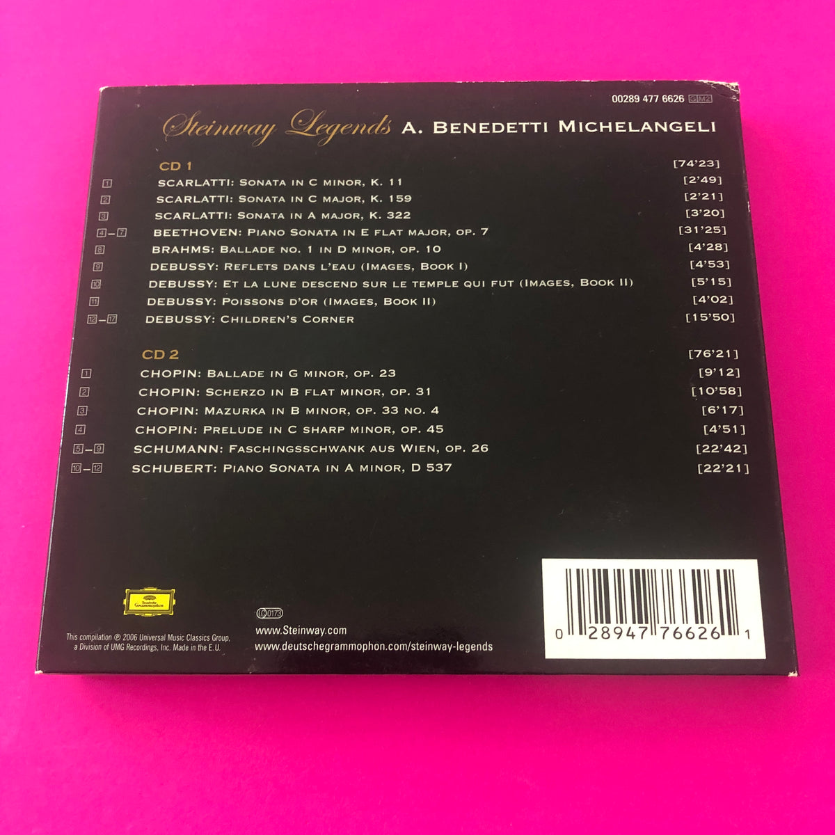 Arturo Benedetti Michelangeli : Steinway Legends (2xCD, Comp)
