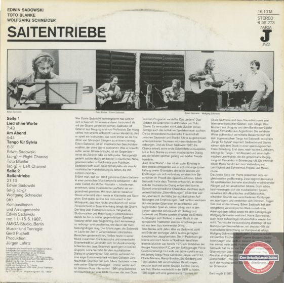 Edwin Sadowski & Wolfgang Schneider* & Toto Blanke : Saitentriebe (LP, Album)