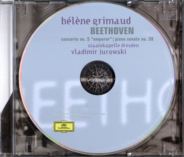 Beethoven* – Hélène Grimaud, Staatskapelle Dresden, Vladimir Jurowski : Concerto No. 5 "Emperor" | Piano Sonata No. 28 (CD, Album)