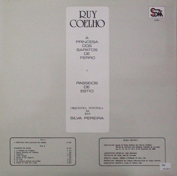 Ruy Coelho - Orquestra Sinfónica da RDP, Silva Pereira : A Princesa Dos Sapatos De Ferro • Passeios De Estio (LP,Album)