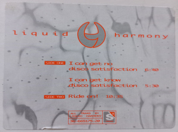 Liquid Harmony : I Can Get No Disco Satisfaction (12")