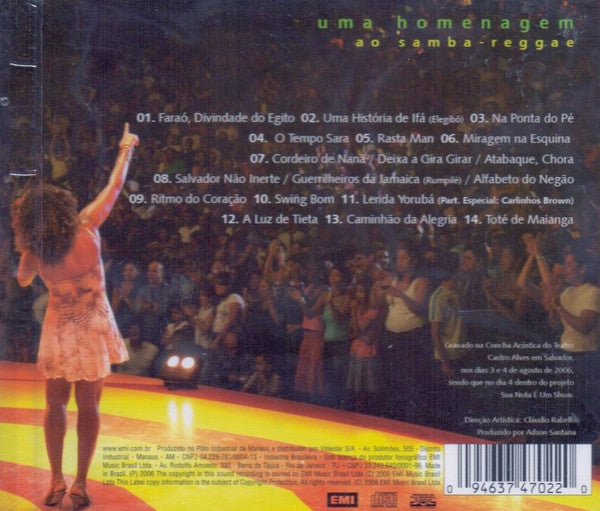 Margareth Menezes : Brasileira (Ao Vivo) (CD, Album)