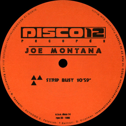 Joe Montana : Strip Bust (12")