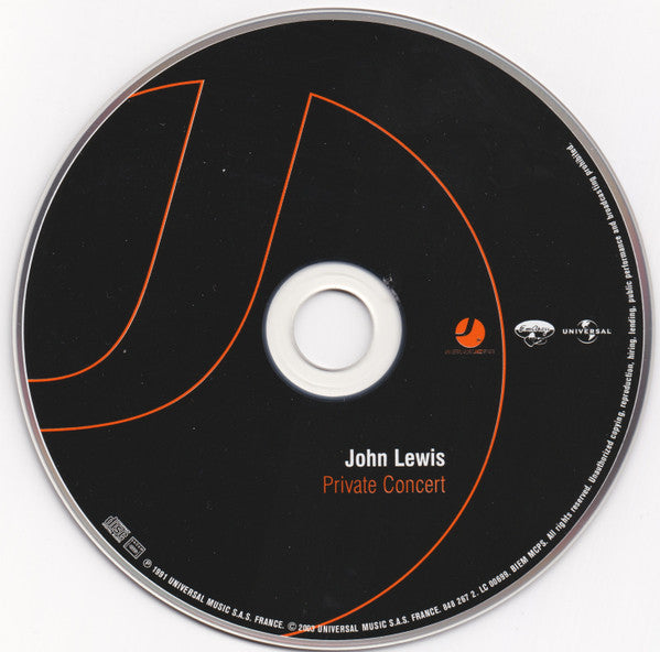John Lewis (2) : Private Concert (CD, Album, RE, RM, Dig)