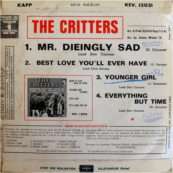 The Critters : Mr Dieingly Sad (7", EP)