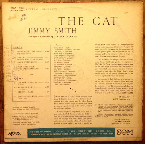 Jimmy Smith : The Cat (LP,Album)