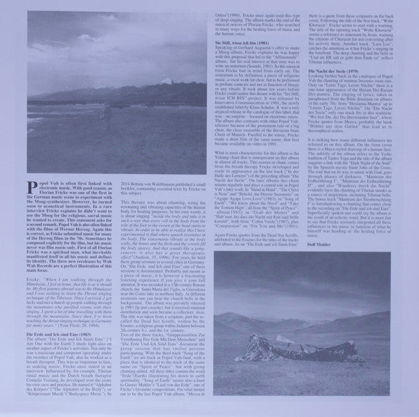 Florian Fricke : Die Erde Und Ich Sind Eins = I Am One With The Earth (LP, Album, Ltd, RE, RM)