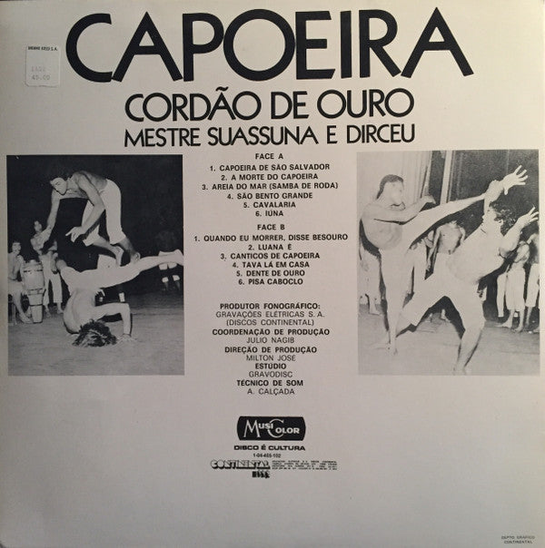 Mestre Suassuna E Dirceu* : Capoeira Cordão De Ouro (LP, Album)